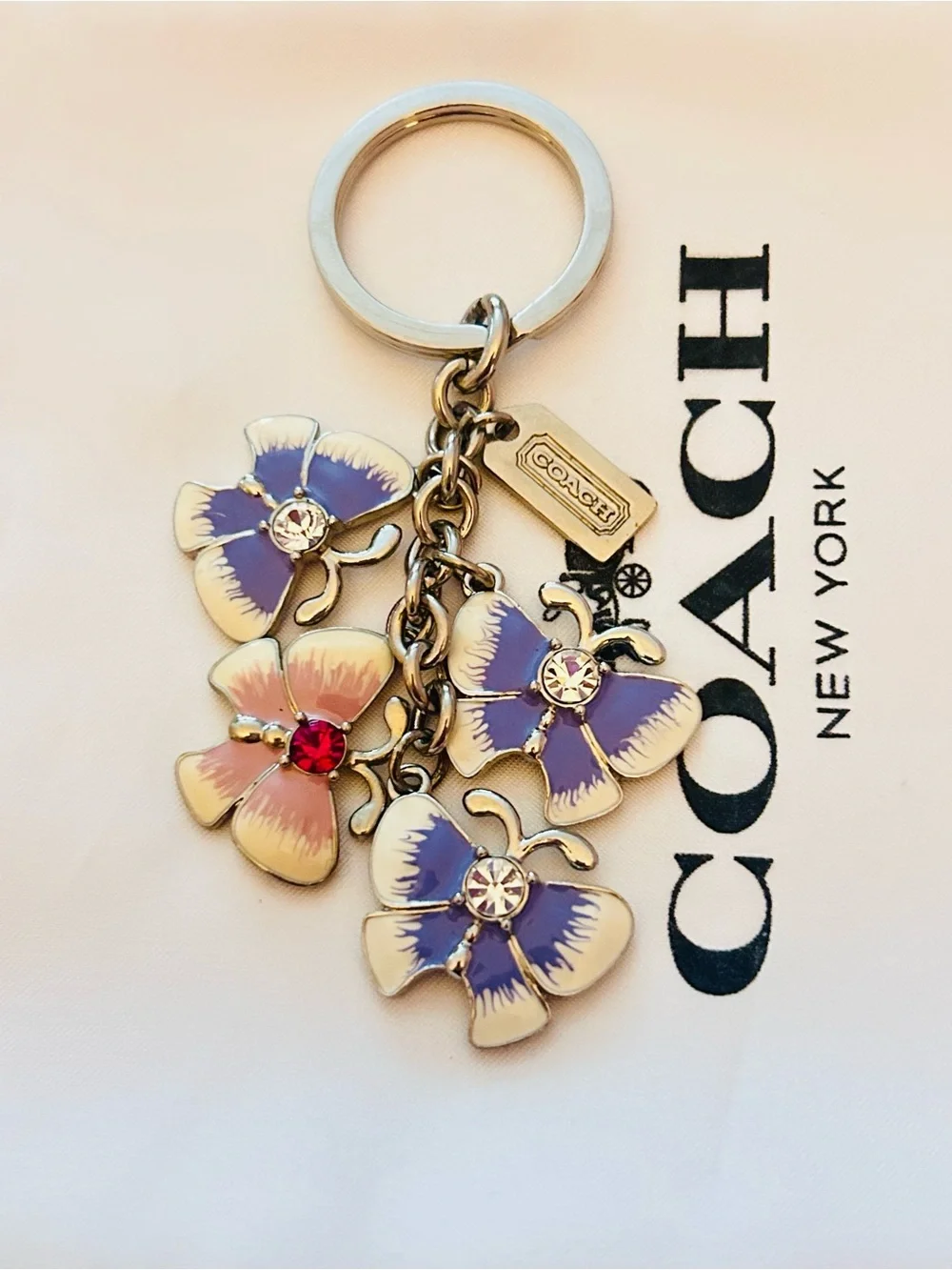 EXTREMELY RARE Coach Y2K Butterfly Charm Keychain/ Bag Charm
